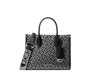 Buy Michael Kors Mirella Small Metallic Logo Jacquard Crossbody Bag Black Silver at Sasom – Authentic and Ready to Ship
