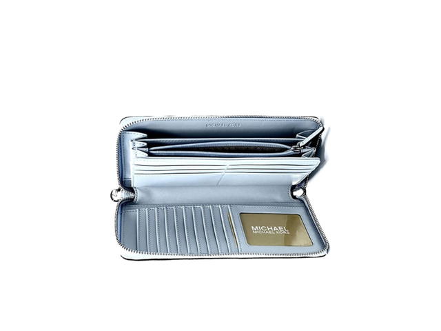 Michael Kors Michael Kors Jet Set Travel Zip Around Continental Wallet Pale Ocean - view 3