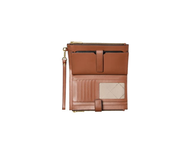 Michael Kors Michael Kors Jet Set Travel Signature Logo Smartphone Wallet Brown - view 2