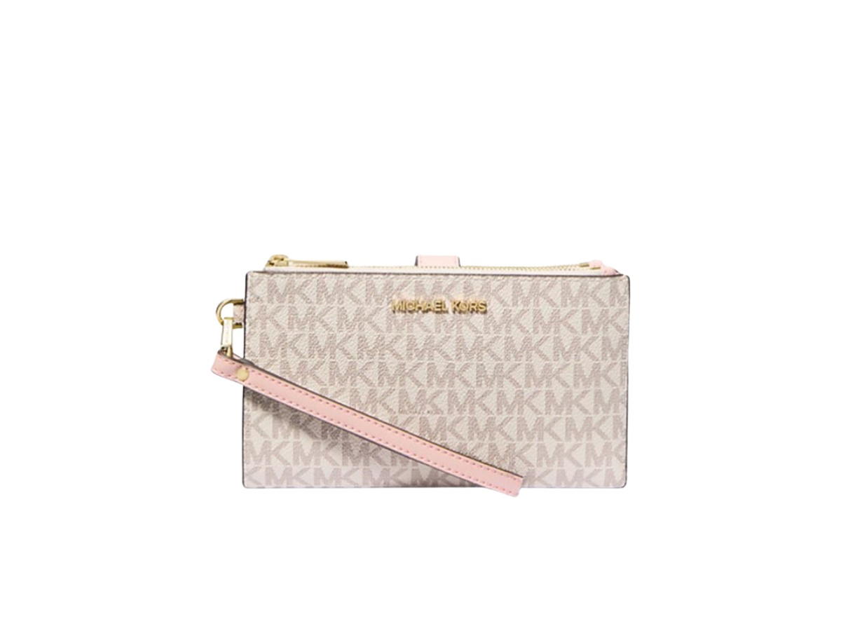 Michael Kors Michael Kors Jet Set Large Leather Smartphone Wristlet Wallet Pwd Blsh Mlt