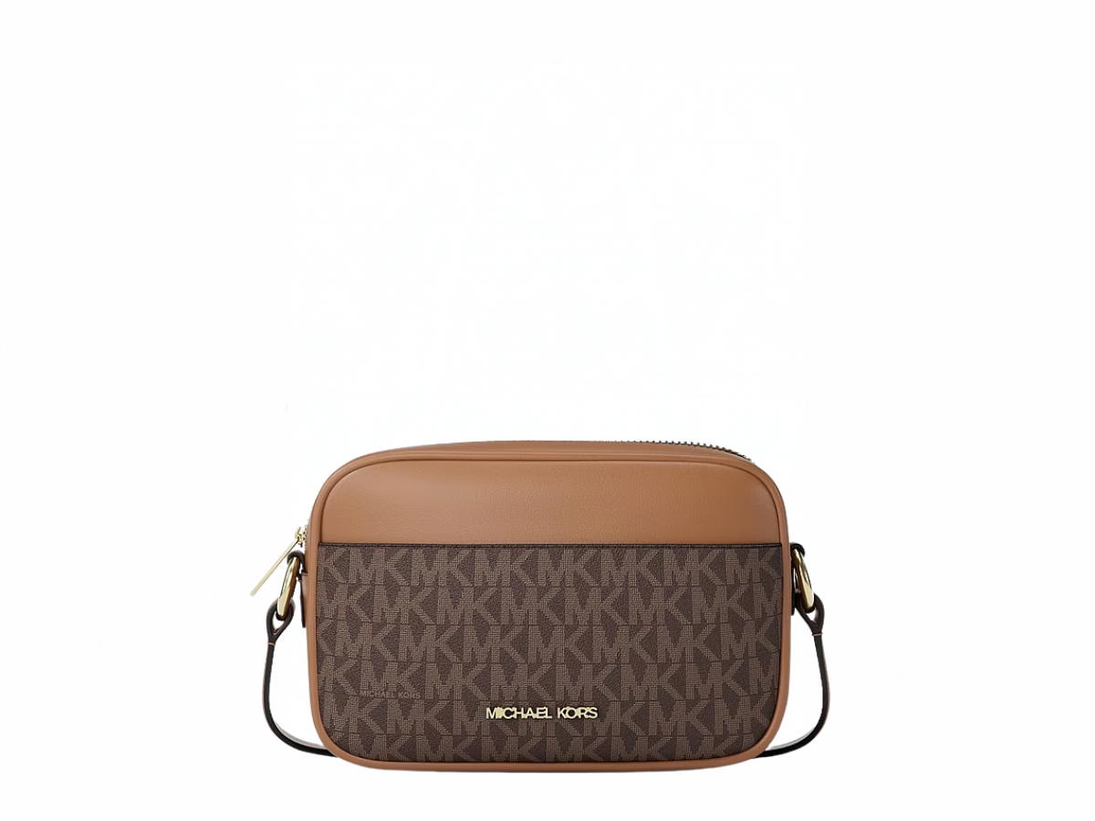 Michael Kors Michael Kors Jet Set Small Signature Logo Camera Crossbody Bag Brown