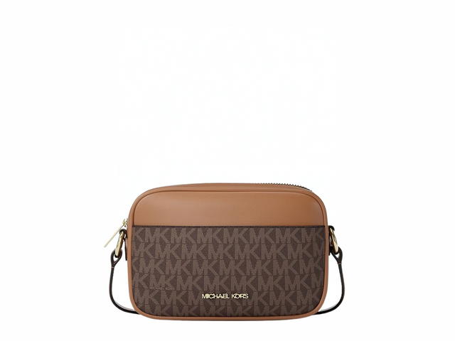 Michael Kors Michael Kors Jet Set Small Signature Logo Camera Crossbody Bag Brown - view 1