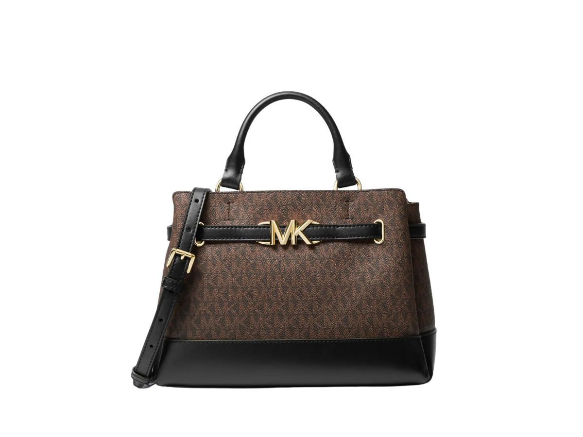 Michael Kors Michael Kors Reed Small Belted Logo Satchel Brown