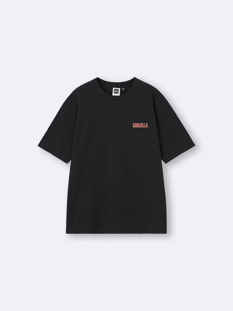 GU GU Graphic T-Shirt Godzilla Black
