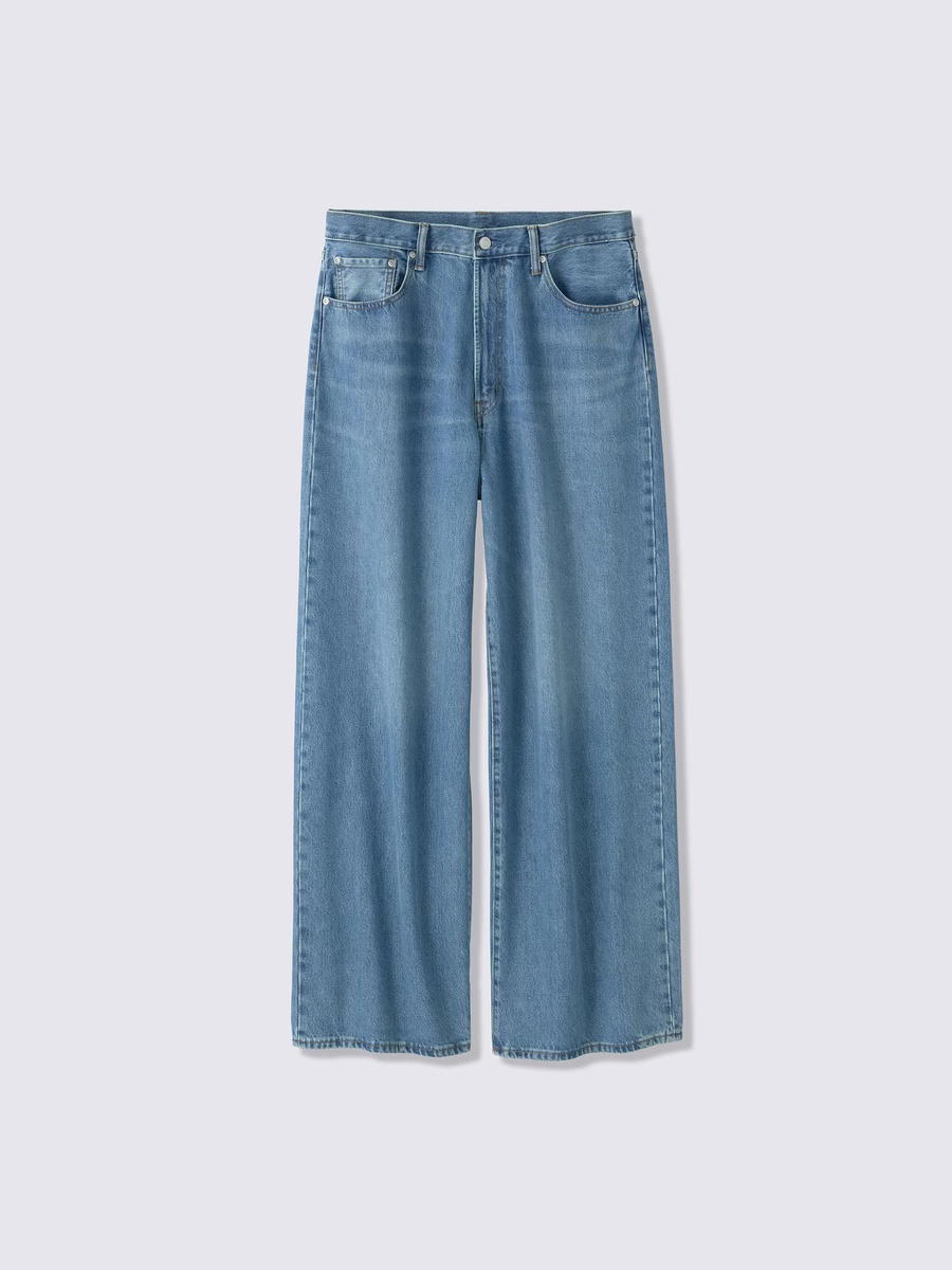 GU GU Super Wide Jeans Long PF Blue