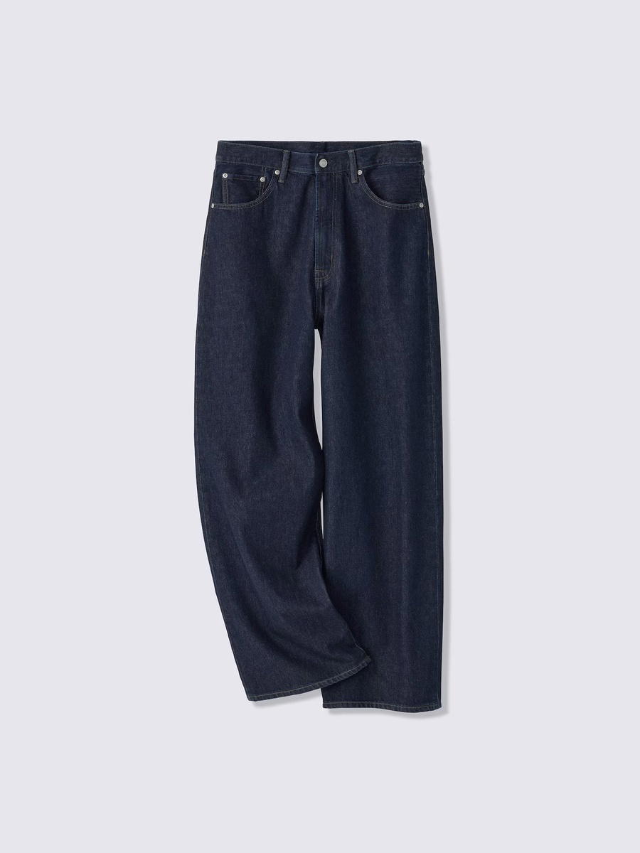 GU GU Super Wide Jeans Long PF Navy