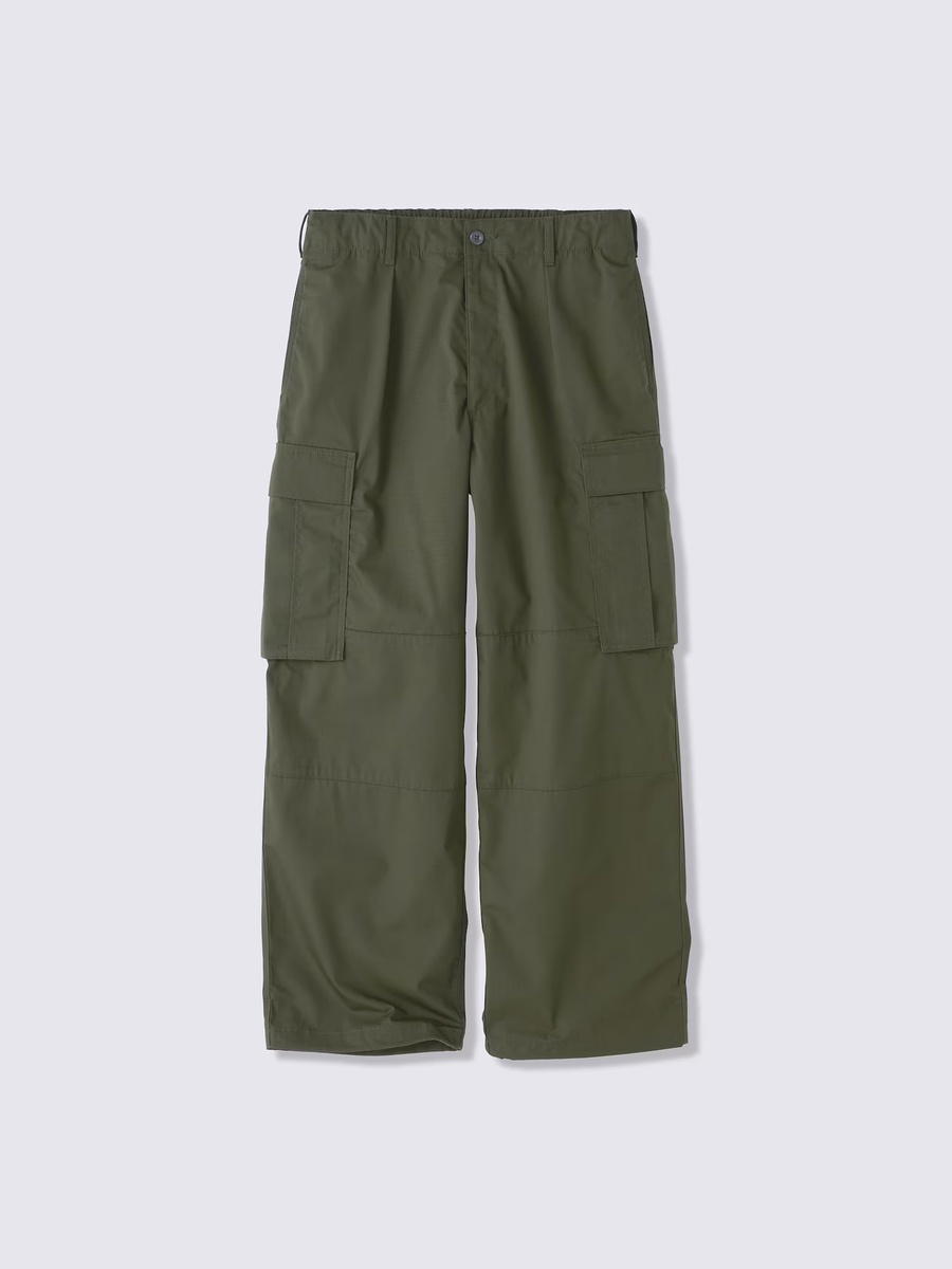 GU GU Wide Cargo Pants UL Dark Green