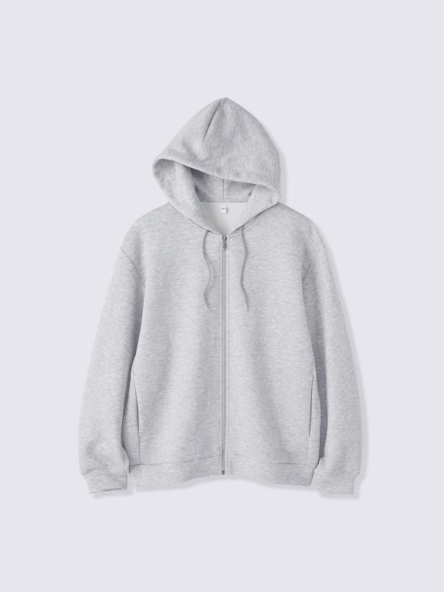GU GU Smooth Sweat Full-Zip Hoodie MN Gray