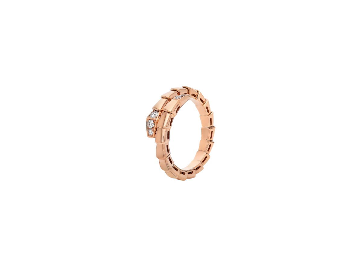 Bvlgari Bvlgari Serpenti Viper Ring Rose Gold Diamond