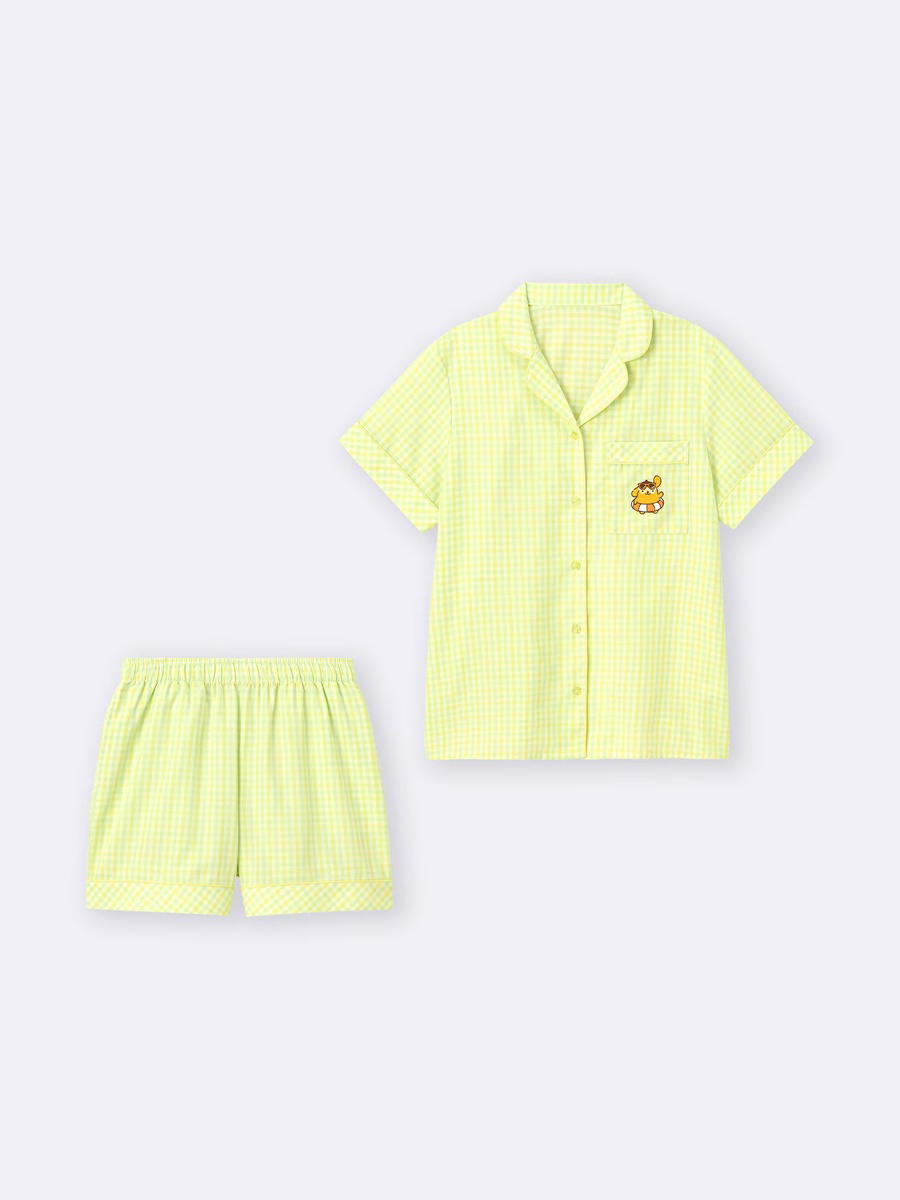 GU GU Pajamas Short Sanrio Characters Light Green (W)
