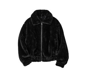 Buy GU Fluffy Zip-Up Jacket PF Black (W) at Sasom – Authentic and Ready to Ship