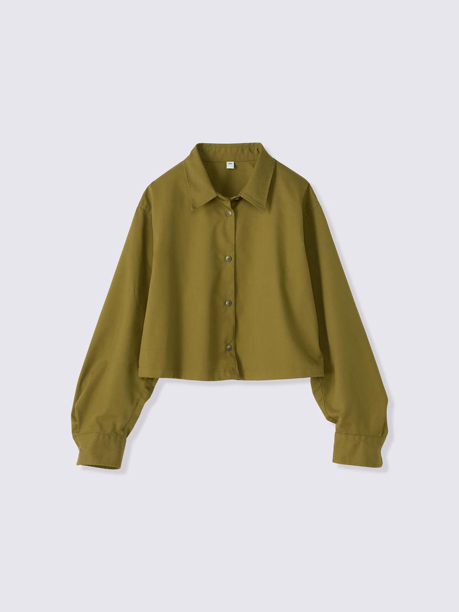 GU GU Cropped Shirt UL Olive (W)