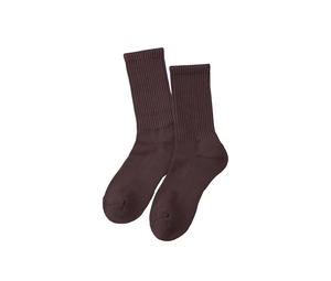 Buy GU Warm Ribbed Pile Crew Socks CL Dark Brown at Sasom – Authentic and Ready to Ship