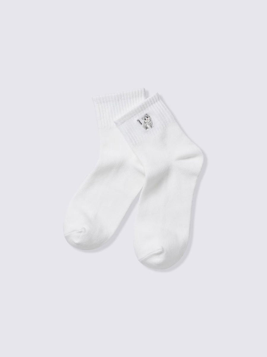 GU GU Ankle Socks Animal PF Off White