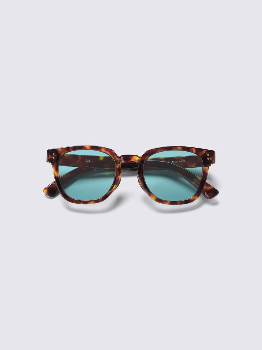 GU GU UV Protection Square Wellington Sunglasses Dark Brown