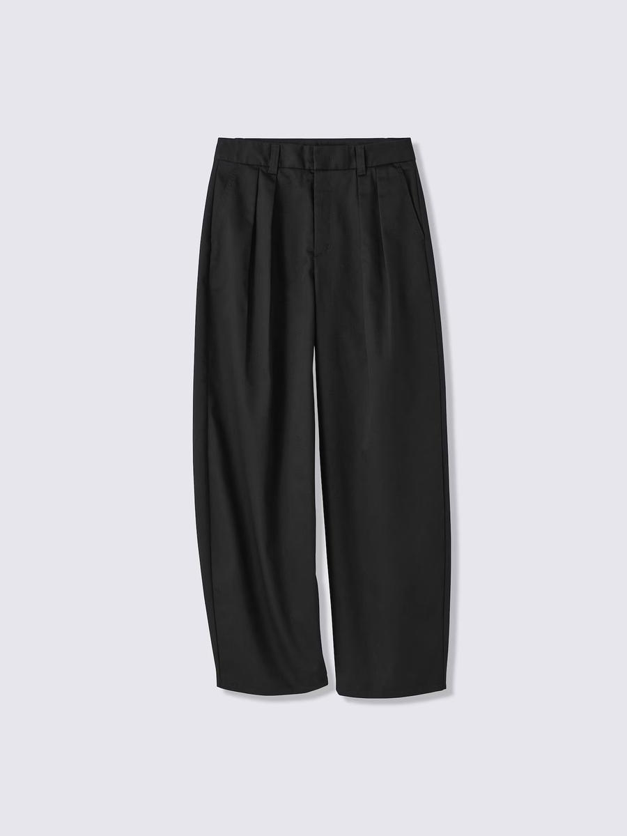 GU GU Chino Pleated Barrel Pants UL Black