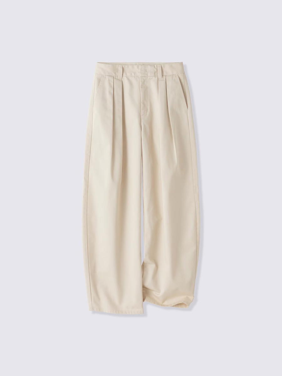 GU GU Chino Pleated Barrel Pants UL Natural (W)