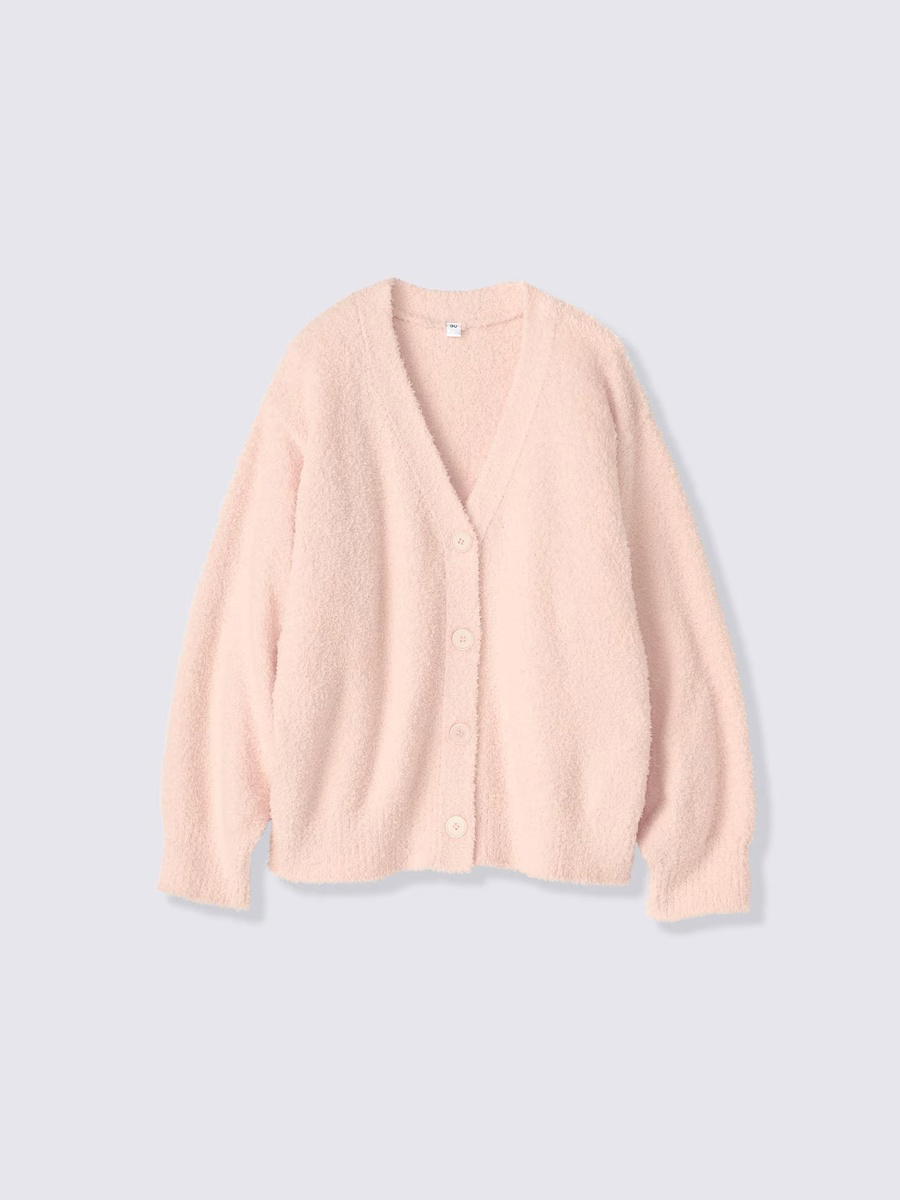 GU GU Fluffy Knit Cardigan CZ Pink (W)