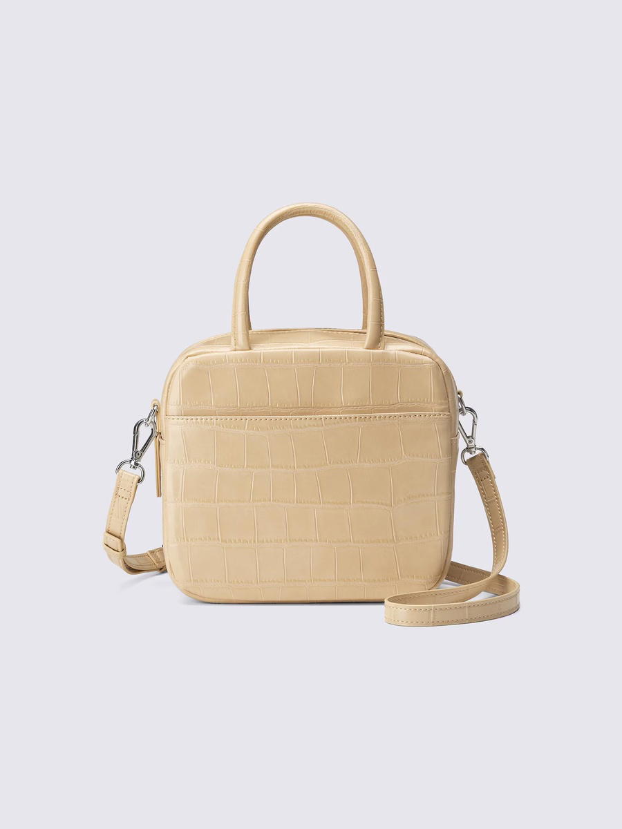 GU GU Square Boston Bag Cream