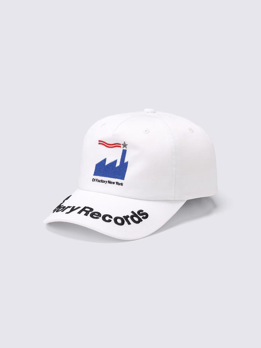 GU GU UV Protection Twill Cap Factory Records 1 PF White