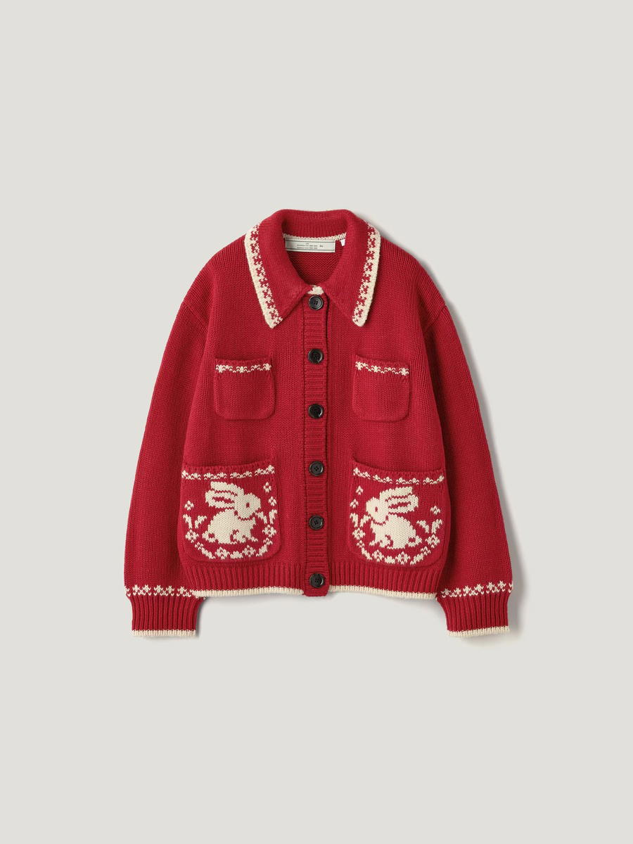 GU GU Polo Cardigan by Rokh Red (W)
