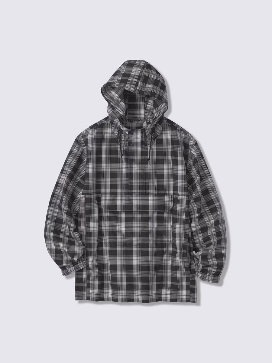 GU GU Checked Half Zip Parka UL Black