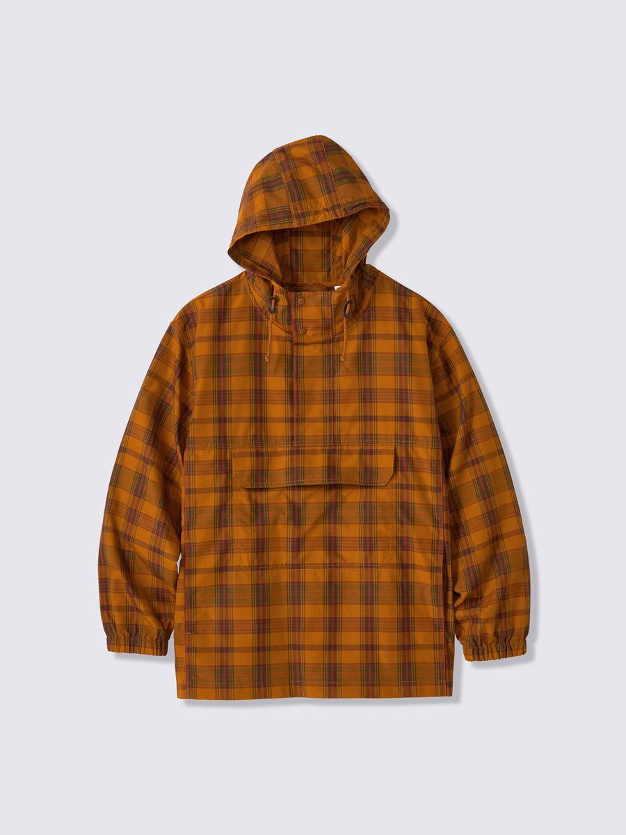 GU GU Checked Half Zip Parka UL Orange