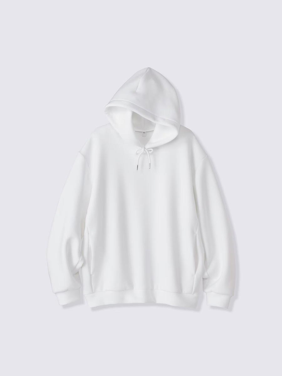 GU GU Smooth Sweat Hoodie MN White