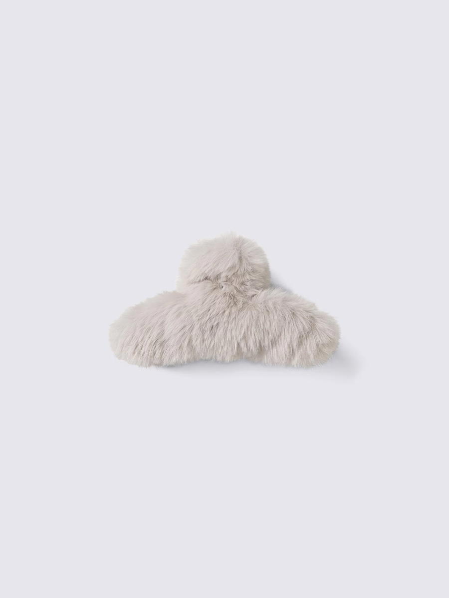 GU GU Fluffy Hair Clip PF Gray