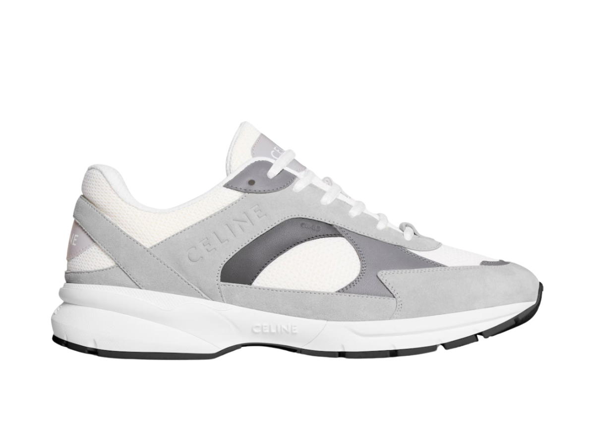 Celine Celine Runner CR-03 Low Lace-Up Sneaker In Mesh And Suede Calfskin And Calfskin
