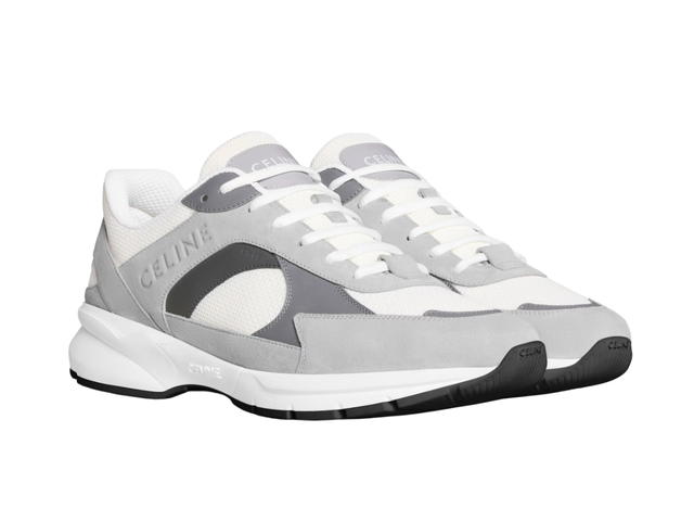 Celine Celine Runner CR-03 Low Lace-Up Sneaker In Mesh And Suede Calfskin And Calfskin - view 2