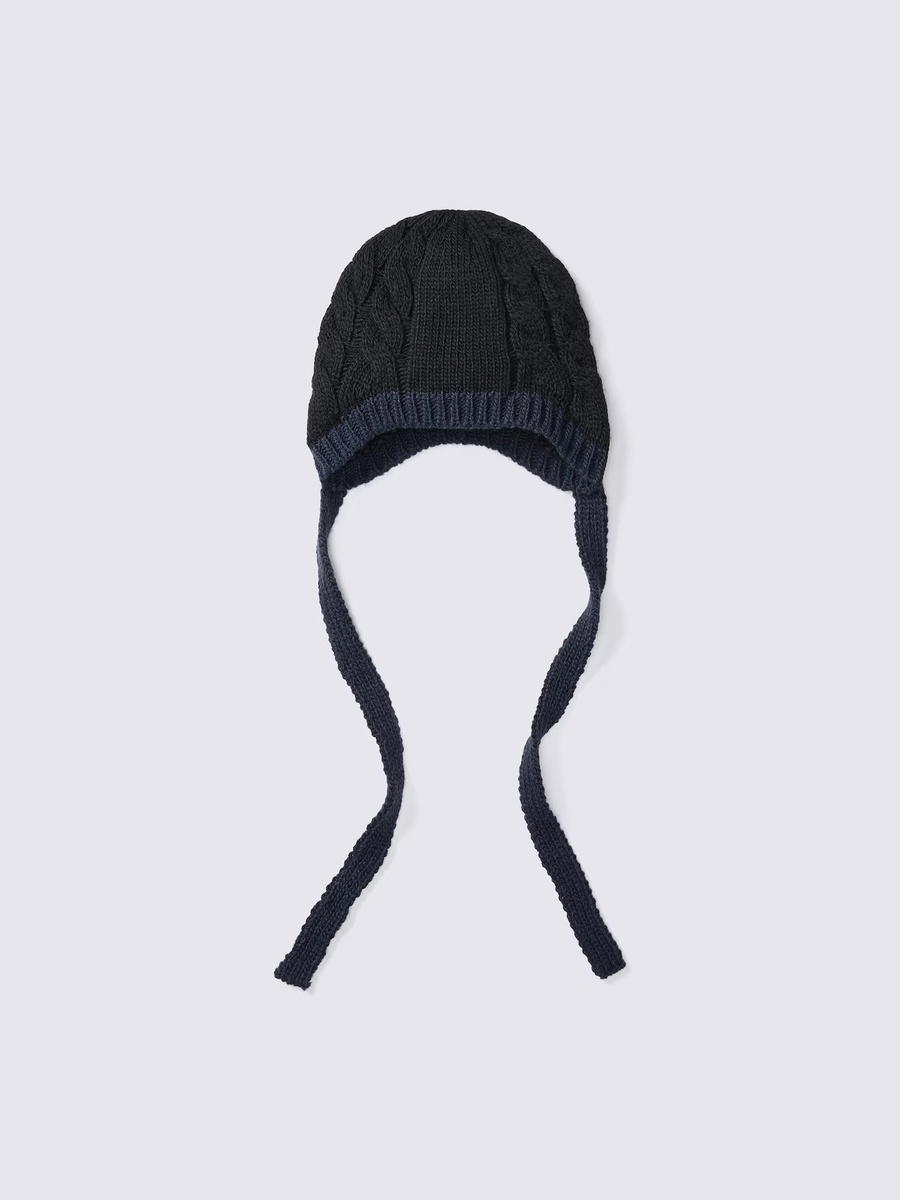 GU GU Cable Knitted Bonnet ST Black