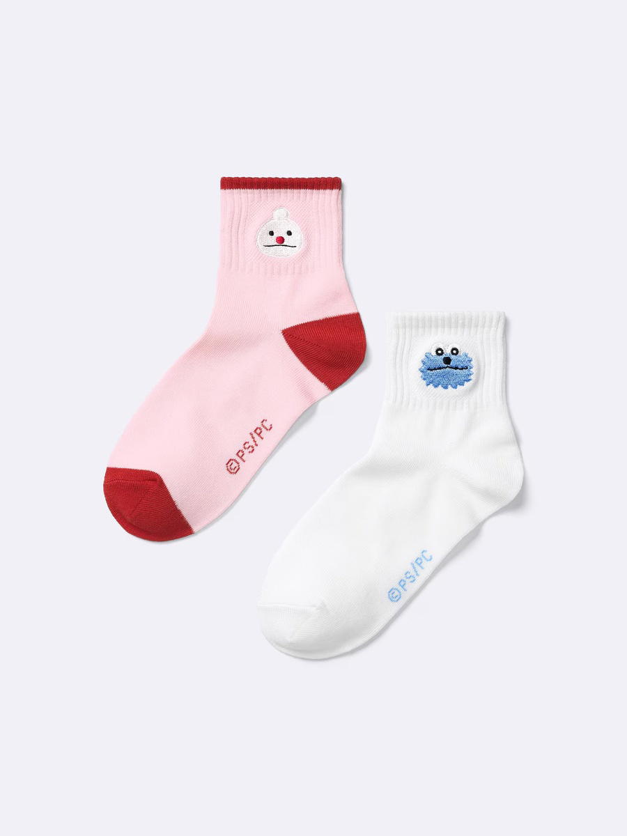 GU GU Socks 2-Pack Puppet Sunsun B Multicolor