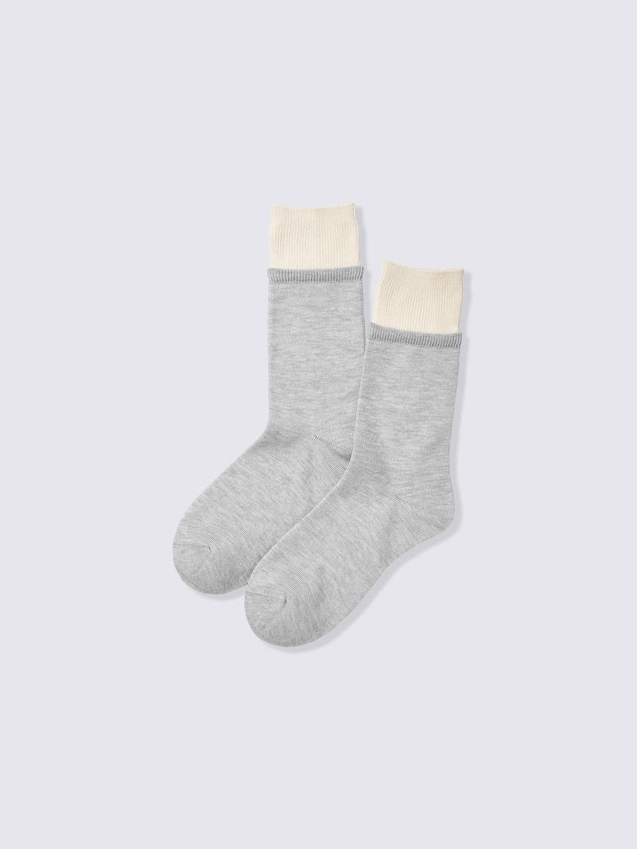 GU GU Crew Socks Two Tone PF Light Gray