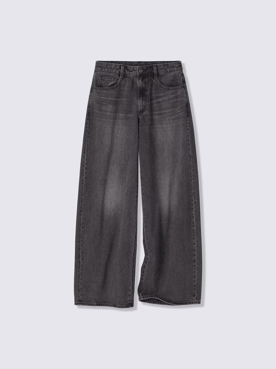 GU GU Baggy Jeans Long PF Dark Gray (W)