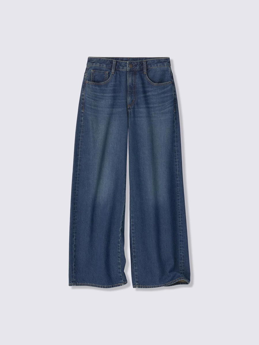 GU GU Baggy Jeans Long PF Blue (W)