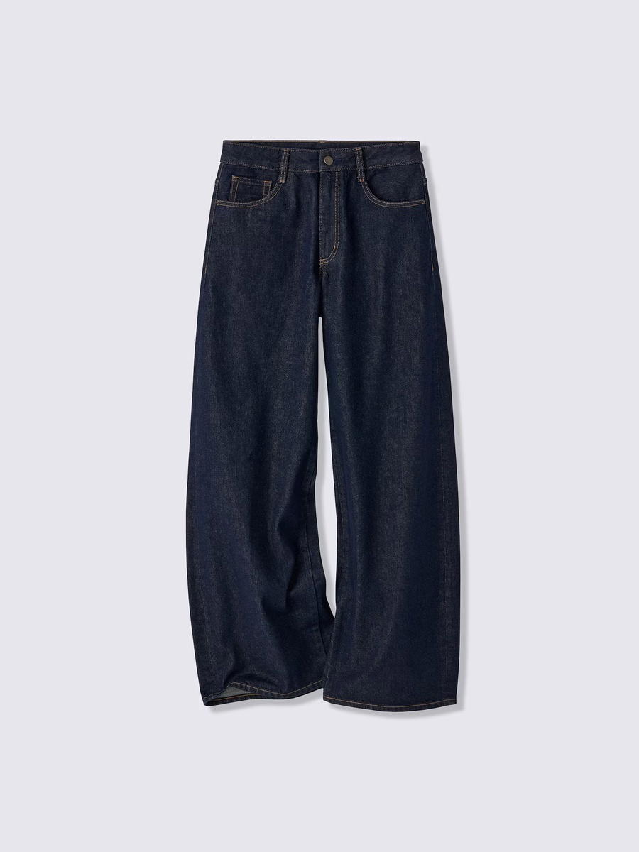 GU GU Baggy Jeans Long PF Navy (W)