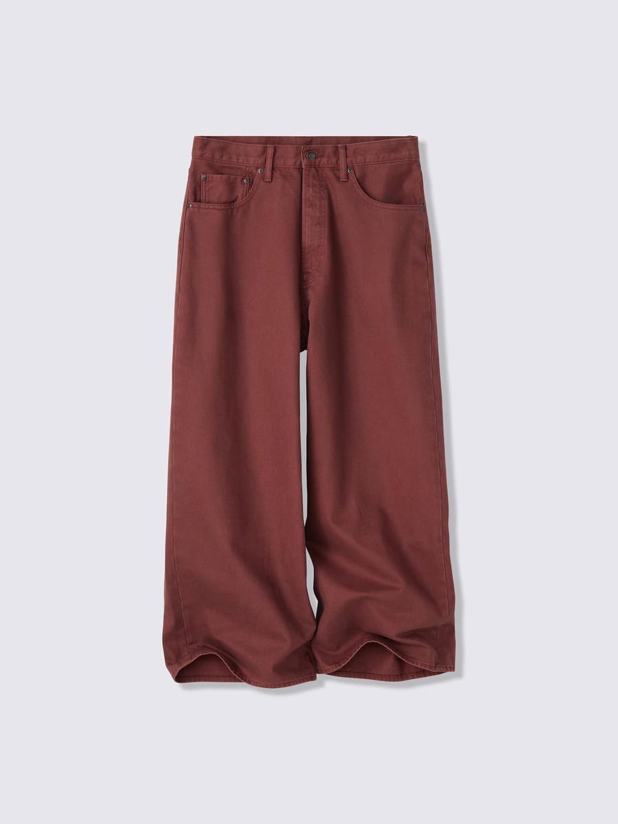 GU GU Super Wide Jeans Short Wine