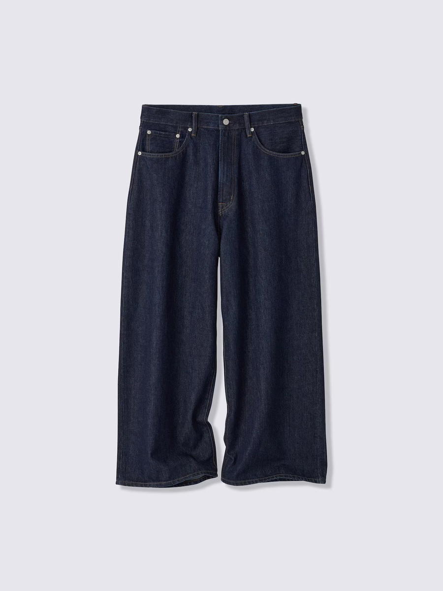 GU GU Super Wide Jeans Short Navy