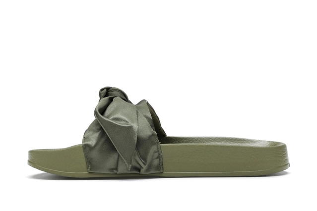 Puma (W) Puma x Fenty Rihanna Bow Slide Olive Branch Silver - view 3