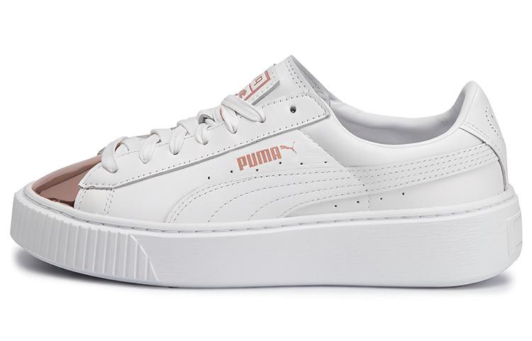 Puma Puma Basket Platform Metallic 'White Rose Gold' Women's