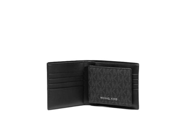 Michael Kors Michael Kors Cooper Logo Billfold Wallet With Passcase Black - view 2