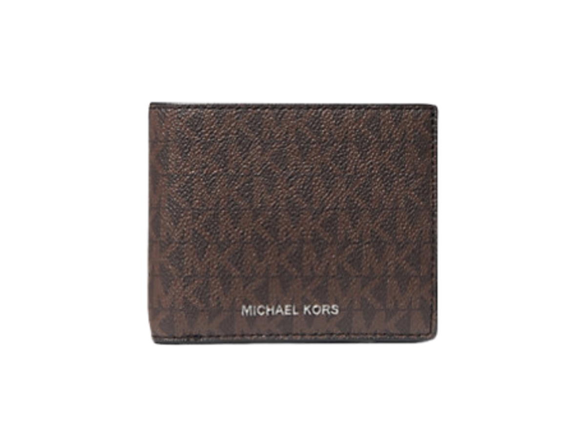 Michael Kors Michael Kors Cooper Logo Billfold Wallet With Passcase Brown Black