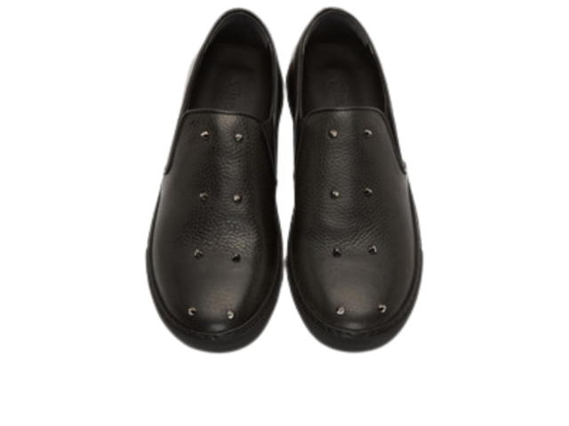 Alexander McQueen Alexander McQueen Leather Studded Sneakers Black - view 3
