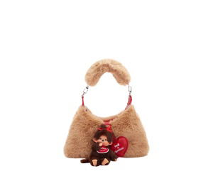 Buy Monchhichi x O&B Fluffy Bag Brown at Sasom – Authentic and Ready to Ship