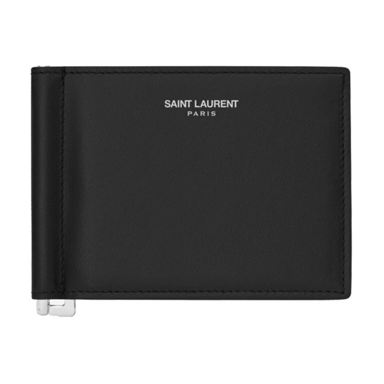 Saint Laurent Saint Laurent Smooth Leather Wallets With Money Clip Men's Black