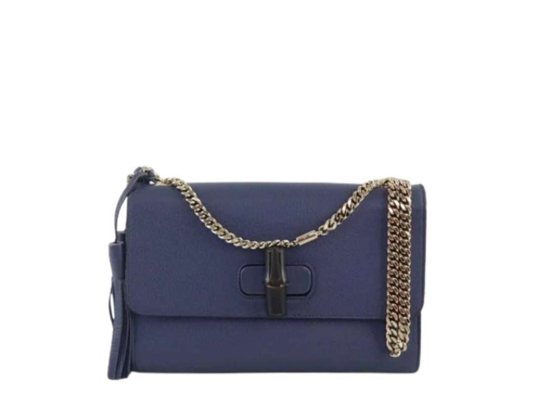Gucci Gucci Miss Bamboo Bag Blue