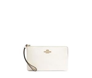 Buy Coach Corner Zip Leather Coin Purse Mahjong Bag Clutch Large Size Women's Pure White at Sasom – Authentic and Ready to Ship