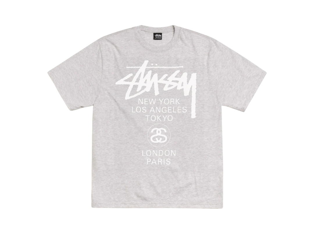 Stussy Stussy World Tour Tee Ash Heather