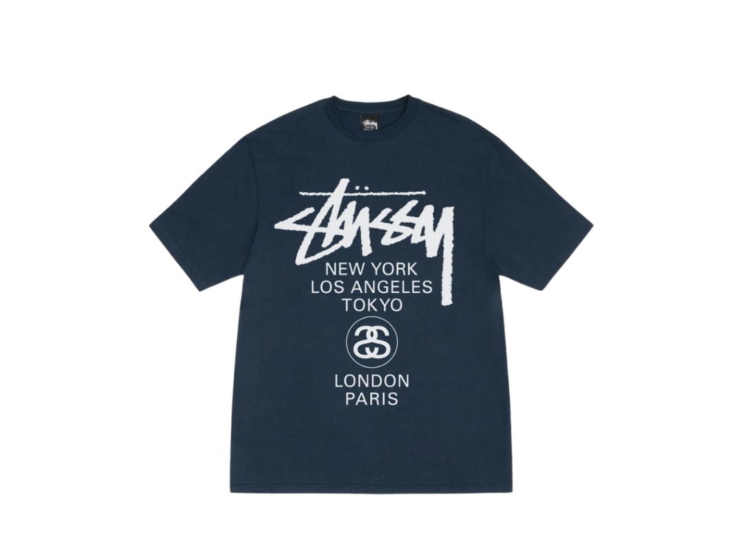 Stussy Stussy World Tour Tee Navy